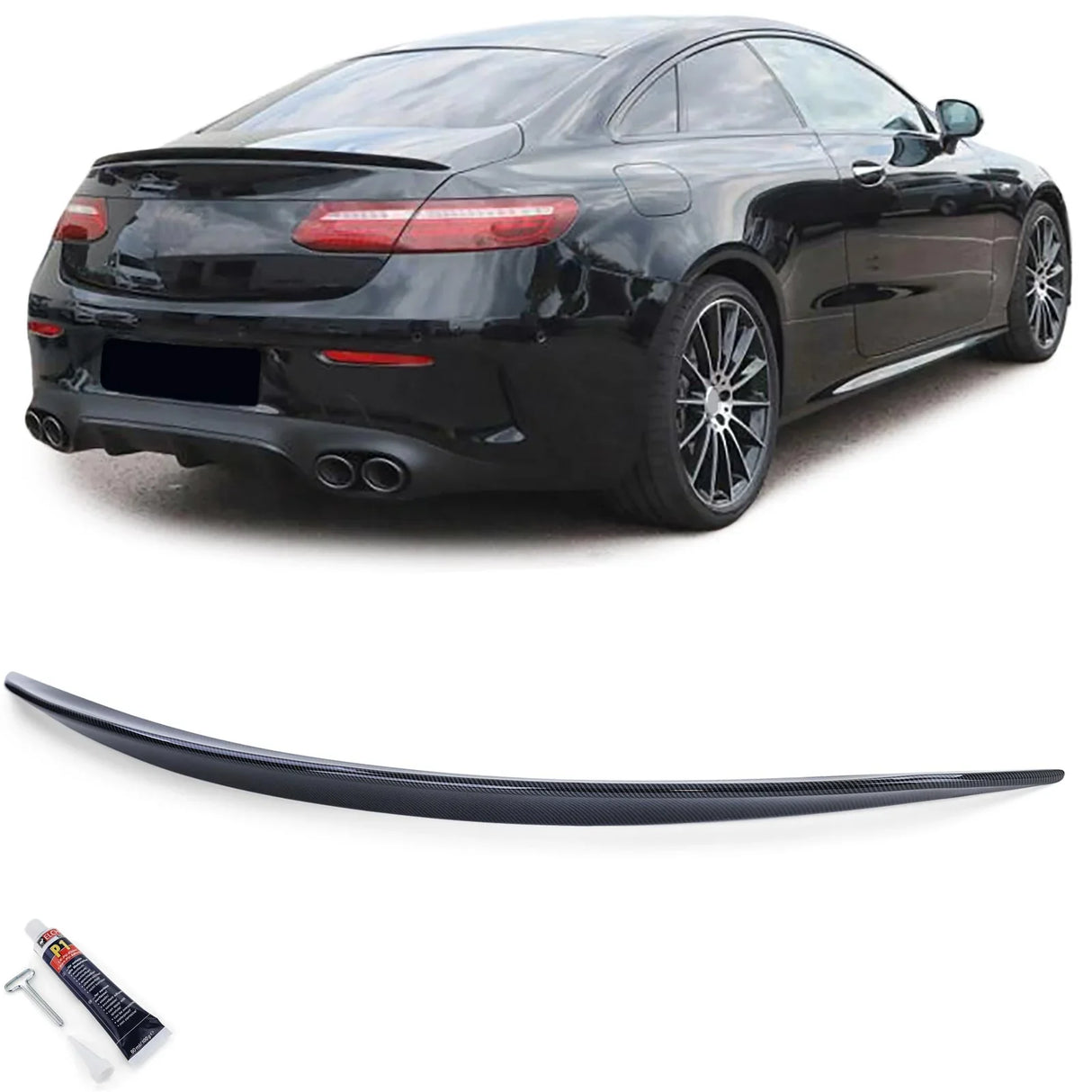 Mercedes E C238 Coupé 2016- Spoiler Cofano in Carbon Look - autorivallo