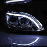 Mercedes Classe S W220 98-05 Fari Anteriori a LED Cromati - autorivallo