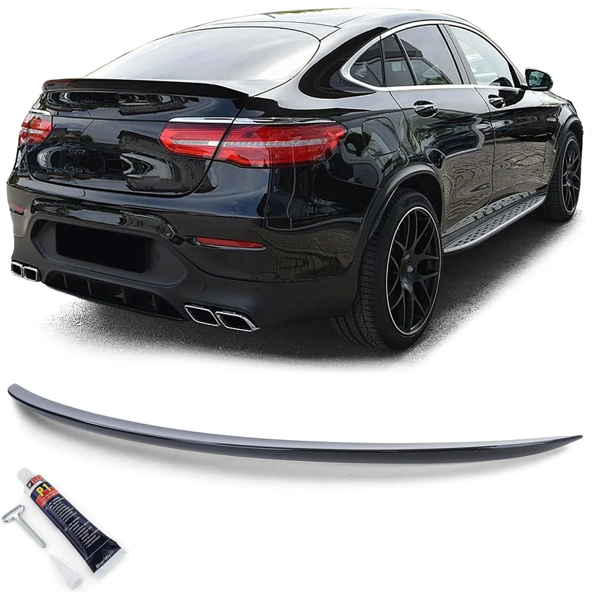 Mercedes GLC C253 Coupé 16-19 Spoiler Cofano in Carbon Look - autorivallo