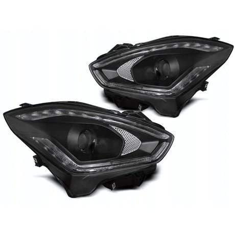 Suzuki Swift 6 2017-2023 Fari Anteriori a LED Lightube Neri - autorivallo