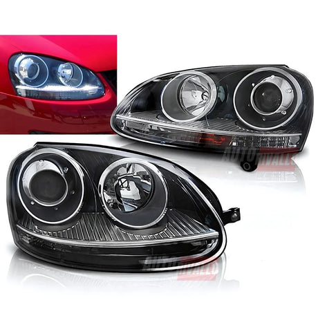 VW Golf 5 2003-2008 Fari Anteriori in ottica GTI R32 Look - autorivallo