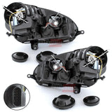 VW Golf 5 2003-2008 Fari Anteriori in ottica GTI R32 Look - autorivallo