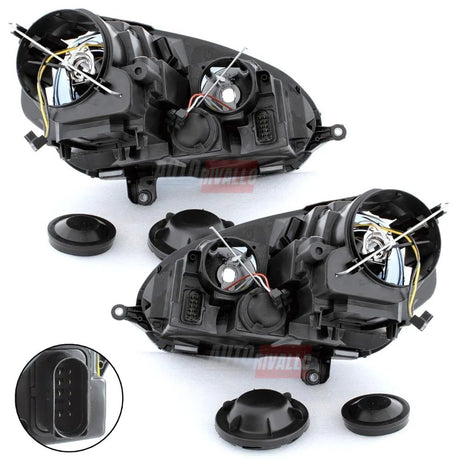 VW Golf 5 2003-2008 Fari Anteriori in ottica GTI R32 Look - autorivallo