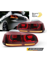 VW Golf 6 2008-2012 Fanali Posteriori LED Frecce Dinamiche SEQ - autorivallo