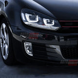 VW Golf 6 2008-2012 Fari Anteriori DRL LED Frecce Dinamiche - autorivallo