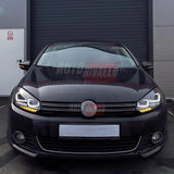 VW Golf 6 2008-2012 Fari Anteriori DRL LED Frecce Dinamiche - autorivallo