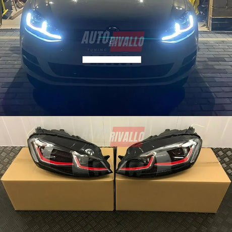VW Golf 6 2008-2012 Fari Anteriori LED GTI G7.5 Look - autorivallo