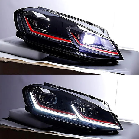 VW Golf 7 2012-2017 Fari Anteriori Ottica GTI Fanali Full LED - autorivallo