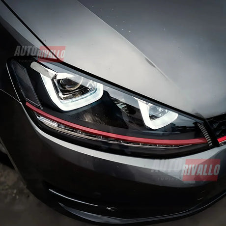 VW Golf 7 2012-2017 Fari Anteriori GTI Look Frecce a LED - autorivallo