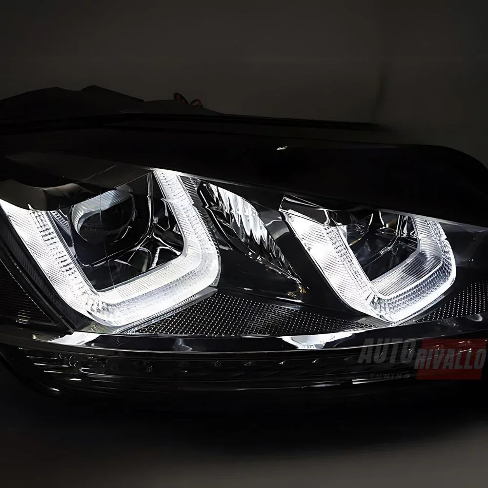 VW Golf 7 12-17 Fari Anteriori R-Line Frecce Dinamiche LED - autorivallo
