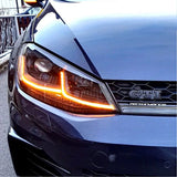 VW Golf 7 2012-2017 Fari Anteriori LED Look R-Line Freccia SEQ - autorivallo