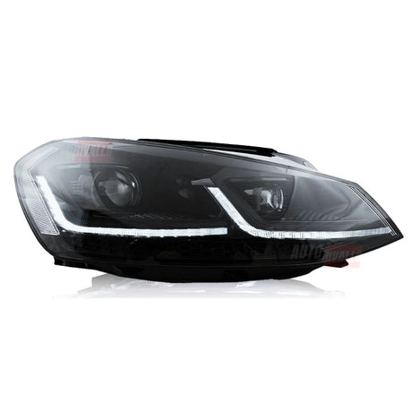 VW Golf 7 2012-2017 Fari Anteriori LED Look G7.5 Total Black - autorivallo