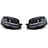 VW Golf 7 2012-2017 Fari Anteriori Full Led OSRAM Xenon Neri - autorivallo