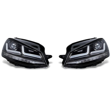 VW Golf 7 2012-2017 Fari Anteriori Full Led OSRAM Xenon Neri - autorivallo