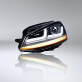 VW Golf 7 2012-2017 Fari Anteriori Full Led OSRAM Xenon Neri - autorivallo