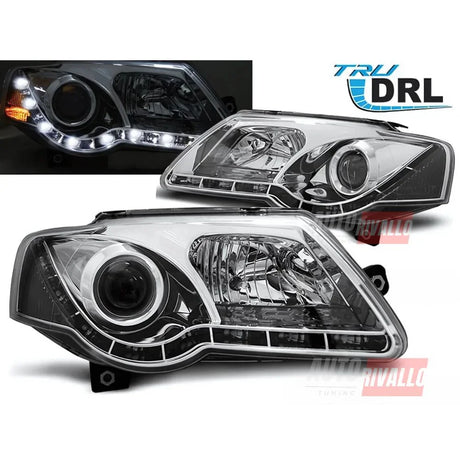 VW Passat 3C B6 2005-2010 Fari Anteriori Con Luci Diurne LED - autorivallo