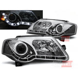 VW Passat 3C B6 2005-2010 Fari Anteriori a LED Cromati - autorivallo
