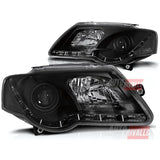 VW Passat 3C B6 2005-2010 Fari Anteriori a LED Nero - autorivallo