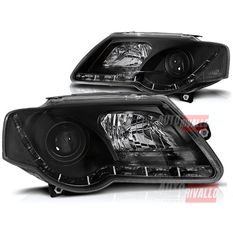VW Passat 3C B6 2005-2010 Fari Anteriori a LED Nero - autorivallo