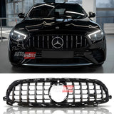 Griglia Mercedes Classe E W213 S213 2020-2023 AMG E63 Look cromata. Upgrade premium per un frontale esclusivo.