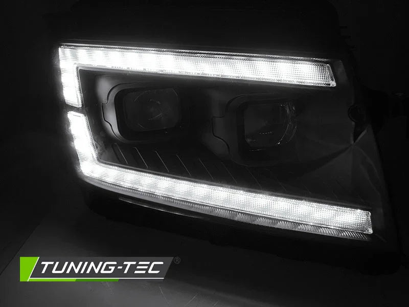 VW Crafter II 2017-2024 Fari Anteriori LED Light Tube Nero - autorivallo