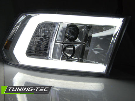 Dodge Ram 2009-2018 Fari Anteriori LED Light Tube Cromati - autorivallo