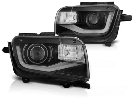 Chevrolet Camaro 2009-2013 Fari Anteriori LED Light Tube Nero - autorivallo