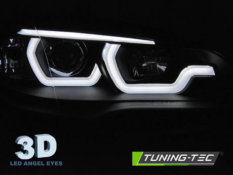 BMW X5 E70 2007-2013 Fari Anteriori LED Light Tube Nero - autorivallo