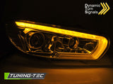 VW Scirocco 2014-2017 Fari Anteriori LED Sequenziale Cromati - autorivallo