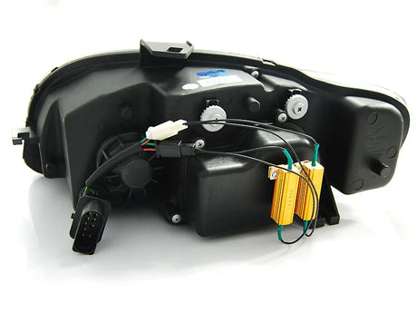 Audi A4 B7 2004-2008 Fari Anteriori LED Light Tube Nero - autorivallo