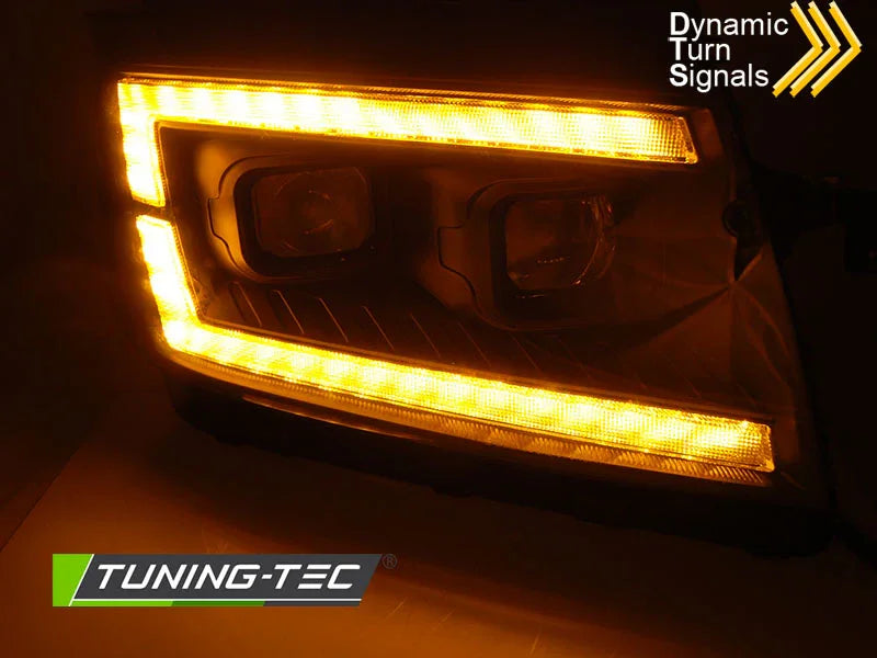 VW Crafter II 2017-2024 Fari Anteriori Full LED Lightube Nero - autorivallo