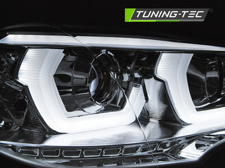 BMW X5 E70 2007-2013 Fari Anteriori LED Light Tube Nero - autorivallo