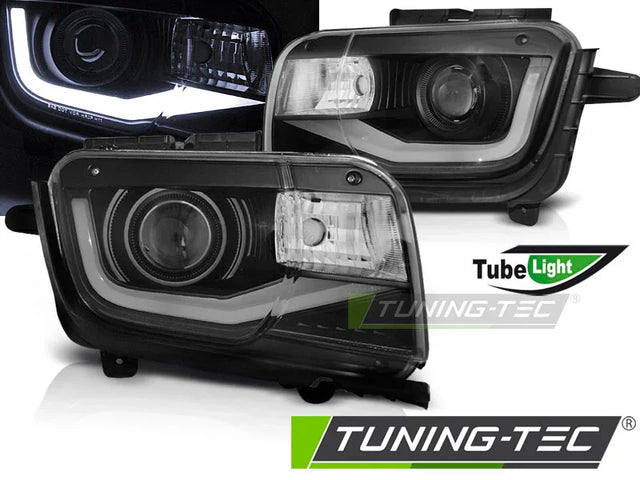 Chevrolet Camaro 2009-2013 Fari Anteriori LED Light Tube Nero - autorivallo