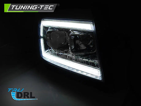 VW Crafter II 2017-2024 Fari Anteriori LED Light Tube Cromati - autorivallo