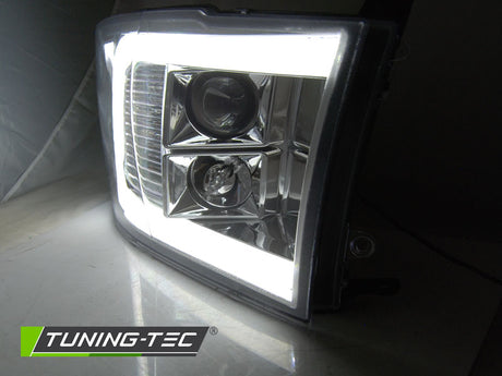 Dodge Ram 2009-2018 Fari Anteriori LED Light Tube Cromati - autorivallo
