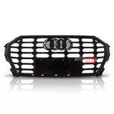 Griglia Audi Q3 F3 S-Line Look 2018-2025 nero lucido. Dettaglio sportivo per un frontale rinnovato