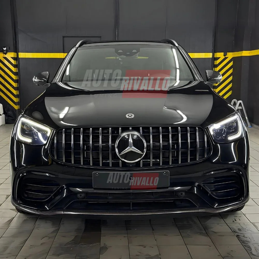 Vista frontale Mercedes GLE W167 con griglia AMG Panamericana Look 