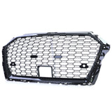 Mascherina frontale RS3 look per Audi A3 8V 2016-2020 finitura nero lucido
