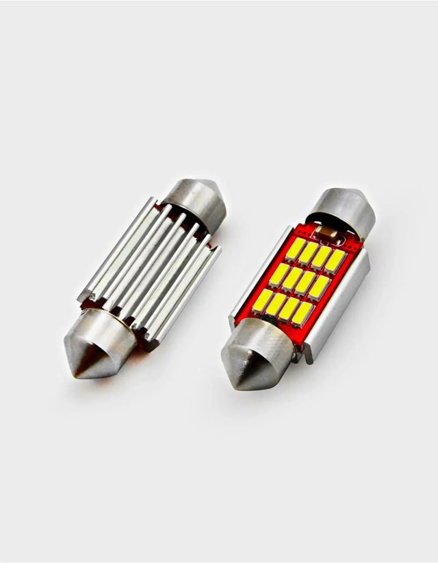 Luci Targa C5W 36mm LED 12smd 400lm Bianco Ghiaccio 5600K - autorivallo