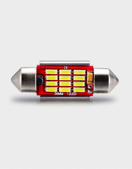 Luci Targa C5W 36mm LED 12smd 400lm Bianco Ghiaccio 5600K - autorivallo