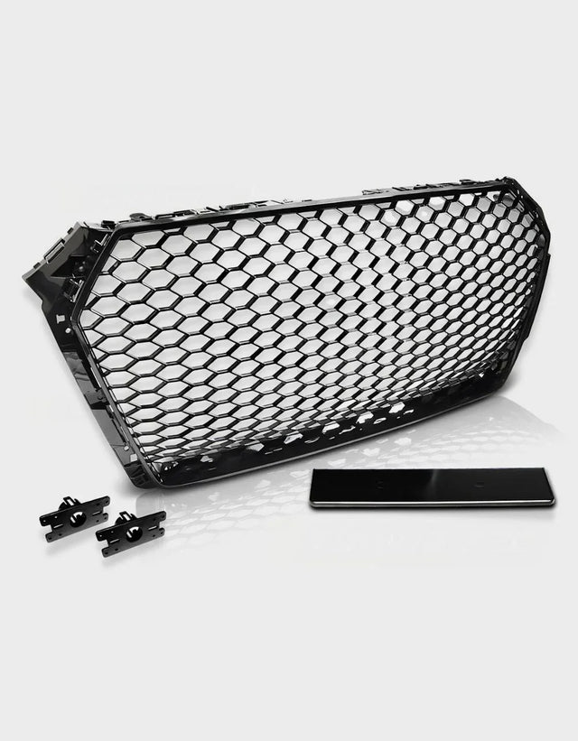 Audi A4 B9 2015-2019 Griglia Radiatore RS4 Look Nero Lucido - autorivallo