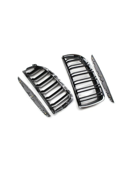 BMW Serie 3 E90 E91 05-08 Griglia Radiatore Nero Cromato - autorivallo