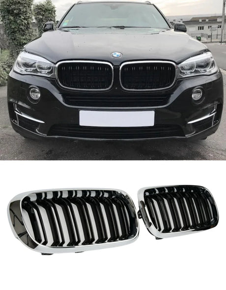 BMW X5 F15 2013-2018 Griglia Radiatore M Look Nero Cromato - autorivallo