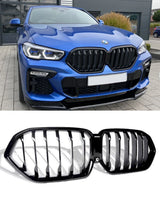 BMW X6 G06 2018-in poi Griglia Anteriore Nero Lucido Look M - autorivallo