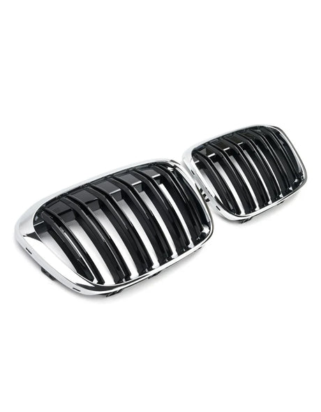 BMW X1 F48 2015-2019 Griglia Radiatore M Look Nero Cromato - autorivallo