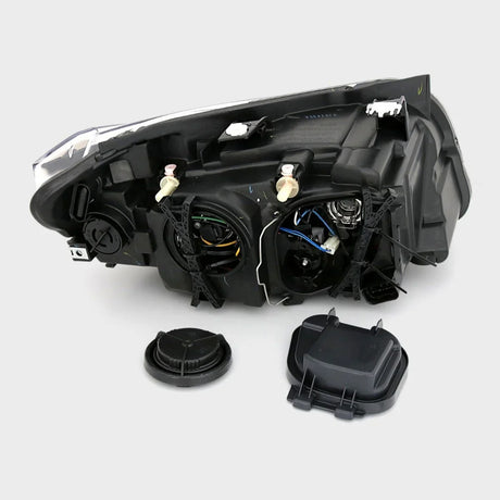 BMW X1 E84 2009-2012 Fari Anteriori Angel Eyes a LED Nero - autorivallo