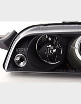 Fiat Punto 1 176 1993-2000 Fari Anteriori Angel Eyes LED Nero - autorivallo