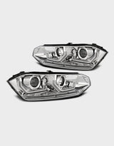 VW Polo AW 2017-2021 Fari Anteriori Luci Diurne LED Cromati - autorivallo