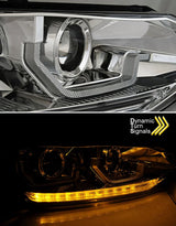 VW Polo AW 2017-2021 Fari Anteriori Luci Diurne LED Cromati - autorivallo