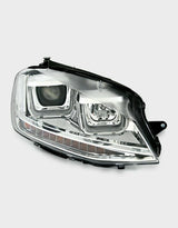 VW Golf 7 VII 2012-2017 Fari Anteriori Cromato Frecce a LED - autorivallo